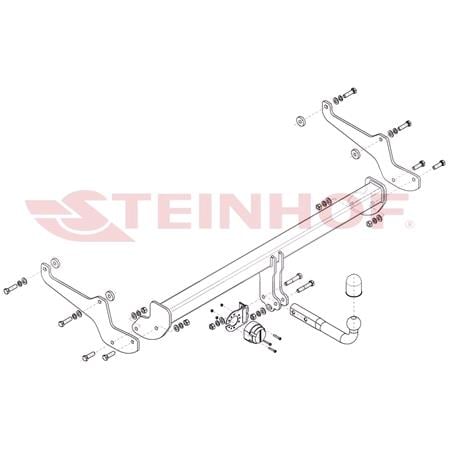 Steinhof Towbar (fixed with 2 bolts) for Renault ARKANA I 2019 Onwards