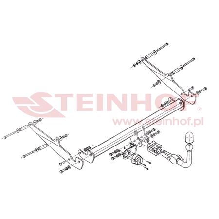 Steinhof Automatic Detachable Towbar (horizontal system) for Renault CLIO Grandtour IV, 2013 Onwards