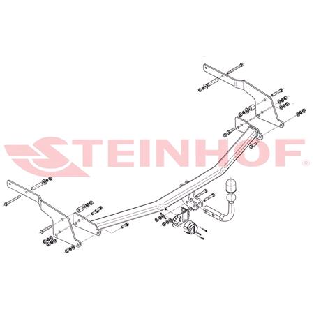 Steinhof Towbar (fixed with 2 bolts) for Renault ESPACE Mk IV, 2002 2015