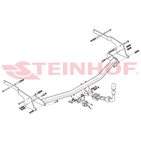 Steinhof Automatic Detachable Towbar (horizontal system) for Renault ESPACE Mk IV, 2002 2015