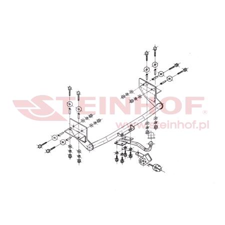 Steinhof Towbar (fixed with 4 bolts) for Renault TRAFIC Van, 1989 2001