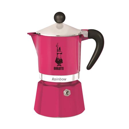 Bialetti Rainbow Stovetop Coffee Maker   6 Cups   270ml   Fuchsia
