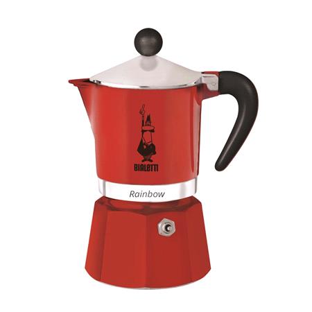Bialetti Rainbow Stovetop Coffee Maker   6 Cups   270ml   Red