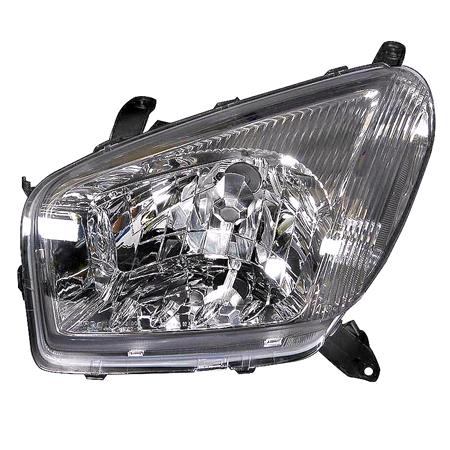 Left Headlamp Assebly (Supplied With Bulbs, Original Equipment) for Toyota RAV 4 Mk II 2001 2004