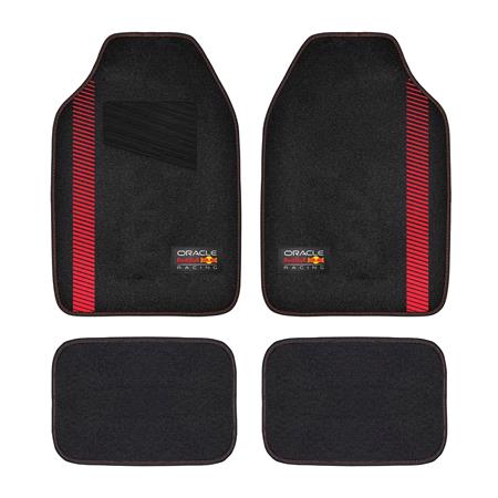 Red Bull Racing Universal Carpet+PVC Car Mats Set   4 Pieces   Black/Red