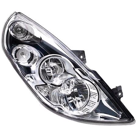 Right Headlamp (Halogen, Takes H7 / H1 Bulbs, Supplied Without Motor) for Vauxhall MOVANO Mk II Chassis / Cab 2010 on