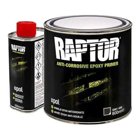 Raptor Anti Corrosive Epoxy Primer Grey 1 Litre Kit