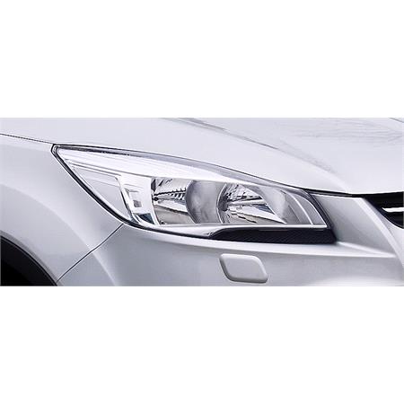 Right Headlamp (Halogen, Chrome Bezel, Takes H7 / H15 Bulbs, Supplied With Motor) for Ford KUGA 2013 2016