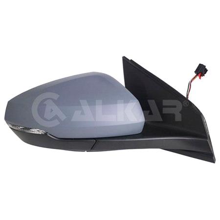 Right Wing Mirror (electric, heated, indicator, primed cover) for Volkswagen POLO, 2017 Onwards