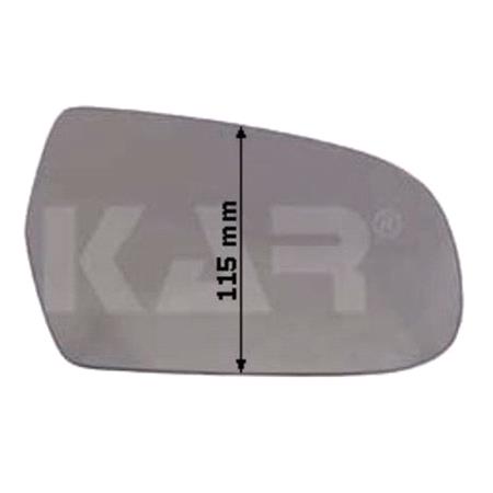 Right Stick On Wing Mirror Glass for AUDI A5 Sportback, 2011 Onwards, Please measure at the centre of glass to ensure its 115mm, otherwise this glass may not fit