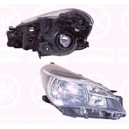 Right Headlamp (Halogen, Takes H4 Bulb, Supplied With Motor) for Toyota YARIS/VITZ 2014 2017