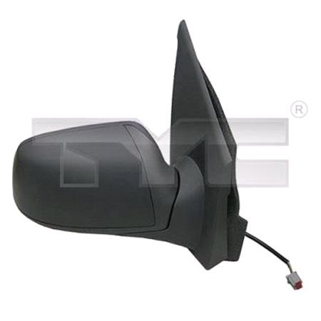 Right Wing Mirror (electric, heated, black cover) for Ford FIESTA V, 2006 2008