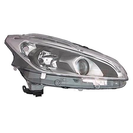 Right Headlamp (Halogen, Takes H7 / H7 Bulbs, With LED Daytime Running Light, Supplied Without Motor) for Peugeot 208 2015 on