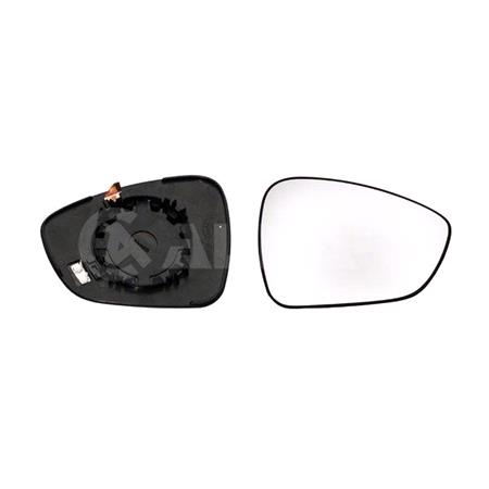 Right Wing Mirror Glass (heated, blind spot detection/warning) for Opel Crossland X 2017 Onwards