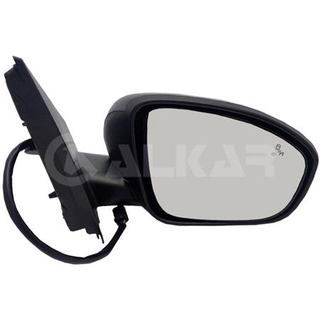 Right Wing Mirror (electric, heated, primed cover, blind spot warning) for Dacia SANDERO III 2021 Onwards