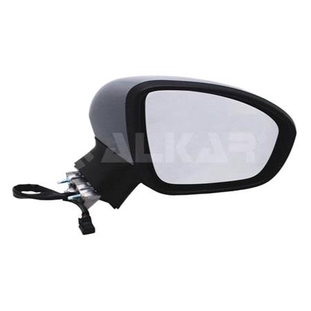 Right Wing Mirror (electric, heated, indicator, POWER FOLDING, without blind spot indicator, primed cover) for Renault CLIO V, 2019 Onwards