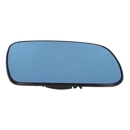 Right Blue Wing Mirror Glass (heated) and Holder for PEUGEOT 407, 2004 2010