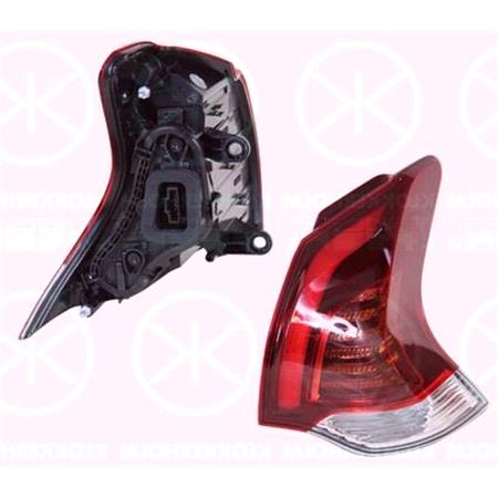 Right Rear Lamp (With LED, Outer, On Quarter Panel, Original Equipment) for Peugeot 3008 2014 2016