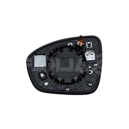 Right Wing Mirror Glass (heated, WITHOUT blind spot warning indicator) for Renault ARKANA I, 2019 Onwards
