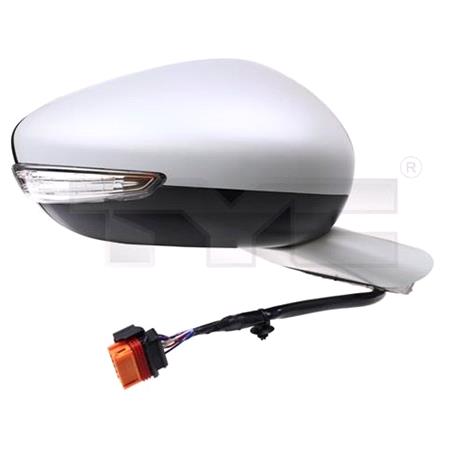 Right Wing Mirror (electric, heated, indicator, primed cover) for PEUGEOT 508, 2010 2018