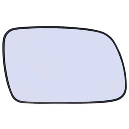 Right Blue Mirror Glass (not heated) & Holder for PEUGEOT 407 SW, 2004 2010