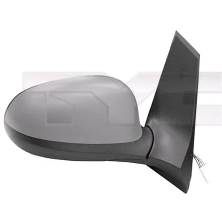 Right Wing Mirror (electric, heated, primed cover) for Ford KA 2009 2015