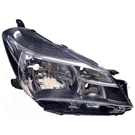 Right Headlamp (Halogen, Takes H4 Bulb, Supplied With Motor) for Toyota YARIS/VITZ 2014 2017