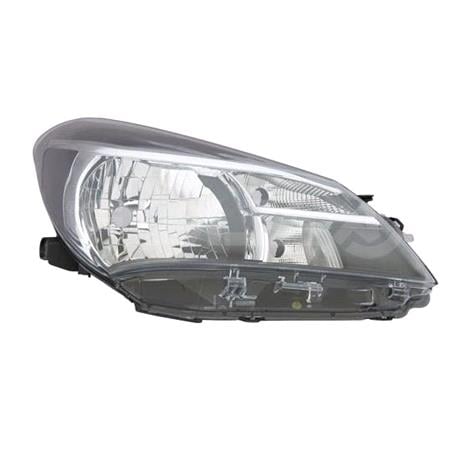 Right Headlamp (Halogen, Takes H4 Bulb, Supplied With Motor) for Toyota YARIS/VITZ 2014 2017