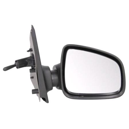Right Wing Mirror (manual, black cover) for Dacia SANDERO 2013 Onwards