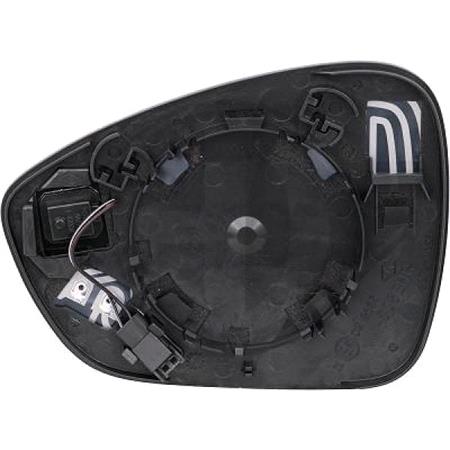 Right Wing Mirror Glass (heated, blind spot detection/warning) for Citroen C4 PICASSO II Van 2013 Onwards