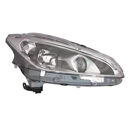 Right Headlamp (Halogen, Takes H7 / H7 Bulbs, With LED Daytime Running Light, Supplied Without Motor) for Peugeot 208 2015 on