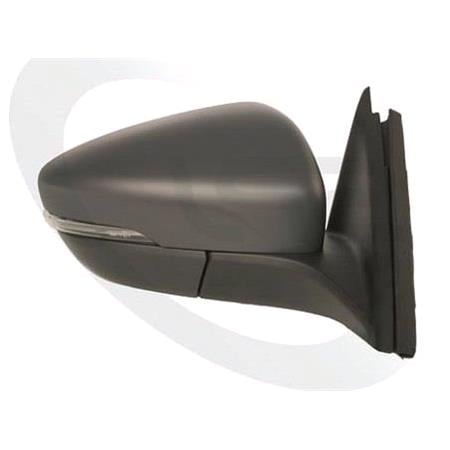 Right Wing Mirror (electric, heated, indicator, without puddle lamp, primed cover) for Ford Focus Saloon, 2018 Onwards