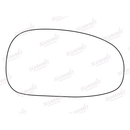 Right Stick On Wing Mirror Glass for SEAT LEON, 2005 2009