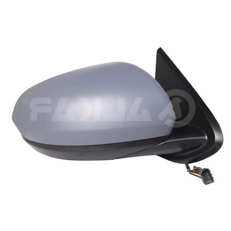 Right Wing Mirror (electric, heated, without blind spot warning, primed cover) for DACIA DUSTER, 2018 Onwards