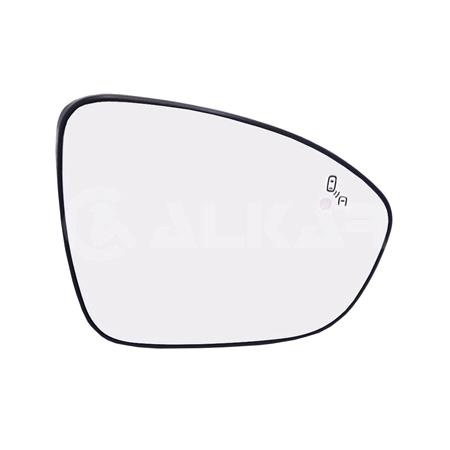 Right Wing Mirror Glass (heated, blind spot warning lamp) and Holder for Dacia SANDERO III 2021 Onwards