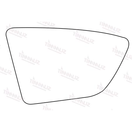 Right Stick On Wing Mirror Glass for Seat LEON ST 2013 Onwards