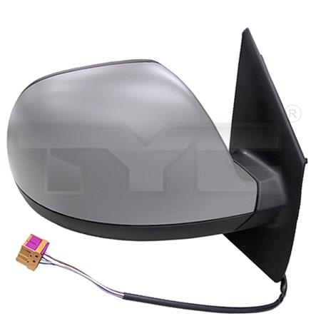 Right Wing Mirror (Electric, Heated, Primed Cover) for VW TRANSPORTER Mk VI Van, 2015 Onwards