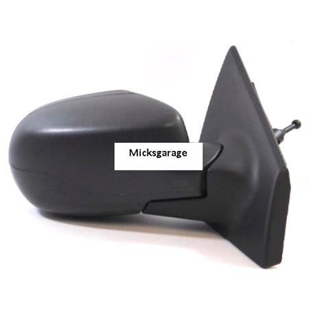 Right Wing Mirror (manual, black cover, temp. sensor) for RENAULT CLIO III, 2009 2012