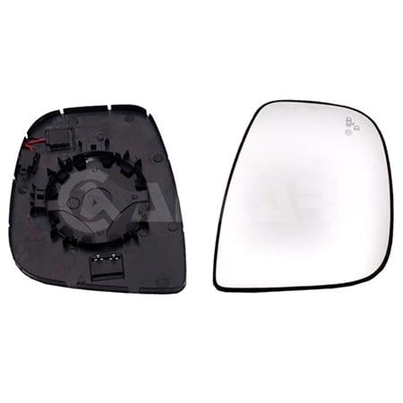 Right Wing Mirror Glass (Heated, Blind Spot Warning Indicator) for Toyota PROACE CITY VERSO Bus 2019 Onwards