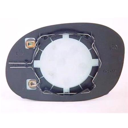 Right Wing Mirror Glass (Heated) and Holder for Citroen C2, 2003 2010