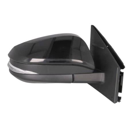Right Wing Mirror (electric, indicator, not heated, black cover) for Toyota RAV 4 IV, 2012 Onwards