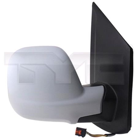 Right Wing Mirror (electric, heated, primed cover, blind spot warning lamp, power folding) for Toyota PROACE Platform/Chassis 2016 Onwards