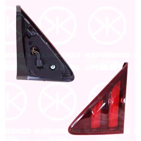 Right Rear Lamp (With LED, Inner, On Boot Lid, Original Equipment) for Peugeot 3008 2014 2016