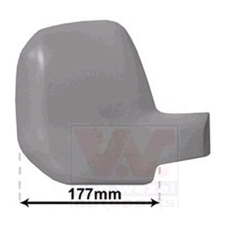 Right Wing Mirror Cover (primed) for PEUGEOT PARTNER Tepee, 2008 2012