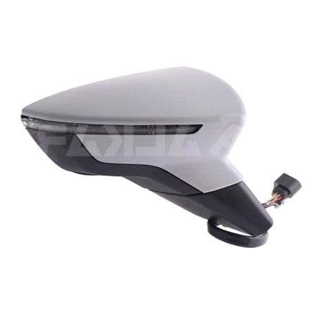 Right Wing Mirror  electric, heated, indicator, power folding, primed cover  for Seat ARONA, 2017 Onwards