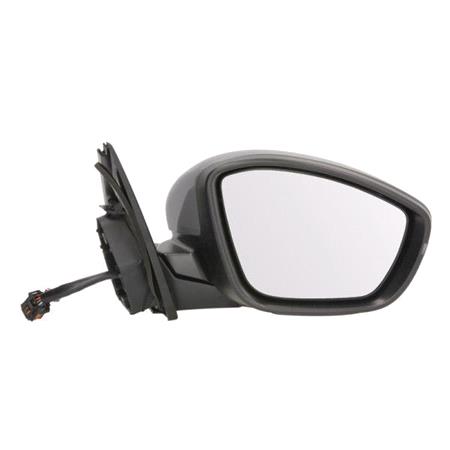 Right Wing Mirror (electrical, heated, indicator, puddle lamp, primed cover, power folding, WITHOUT blind spot warning indicator) for PEUGEOT 308 SW II, 2013 2018
