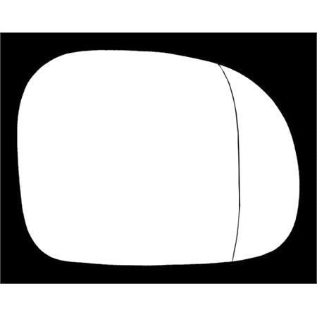 Right Stick On Wing Mirror Glass for Mercedes VIANO, 2003 2010