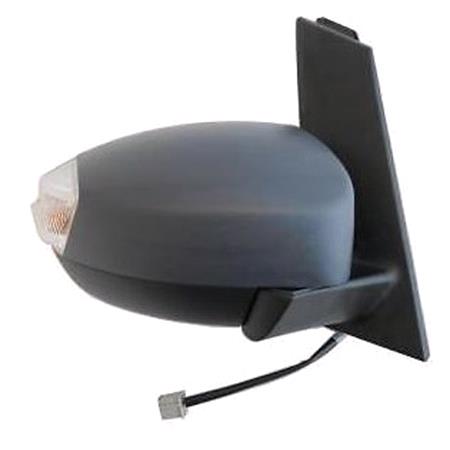 Right Wing Mirror (electric, heated, indicator, primed cover, puddle lamp, power folding) for Ford C MAX, 2010 Onwards