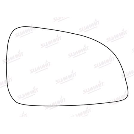 Right Stick On Wing Mirror Glass for Opel ASTRA J, 2009 2015, fits SRI and SXI models only