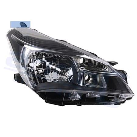 Right Headlamp (Halogen, Takes H4 Bulb, Supplied With Motor) for Toyota YARIS/VITZ 2014 2017